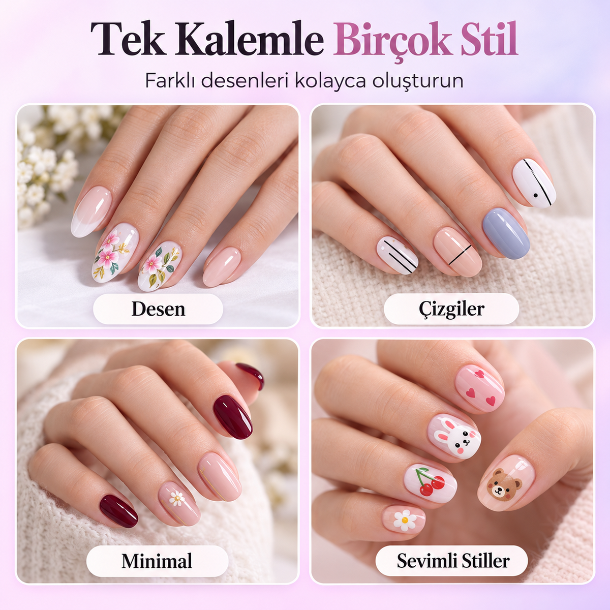 Pro-Detail 12'li Güvenli Tırnak Sanatı Seti