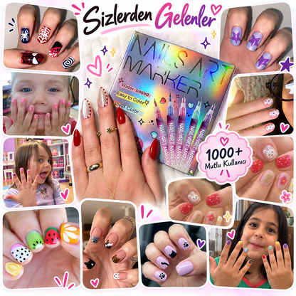 12'li Nail Art Kalemleri | Tırnak Tasarım Seti